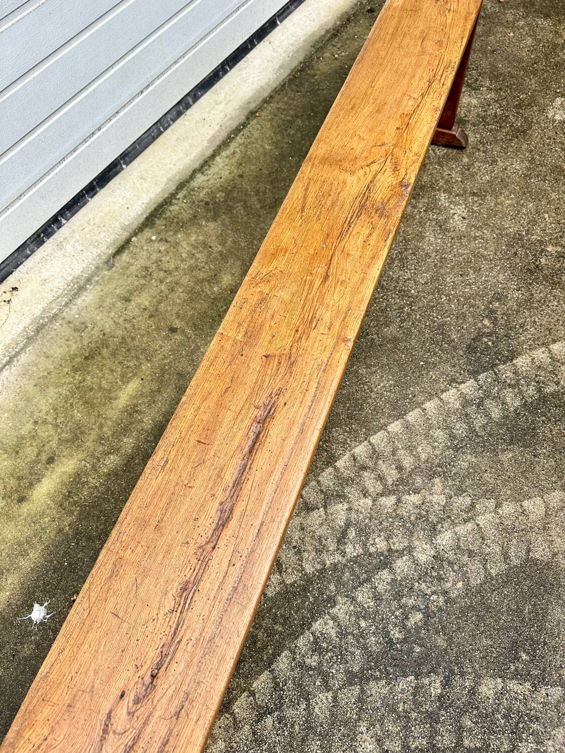 Pair of solid elm benches