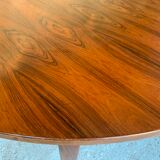 Extendable dining table with butterfly extensions in rosewood circa 60's