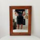 Vintage Art Deco wooden mirror from the 1950s.