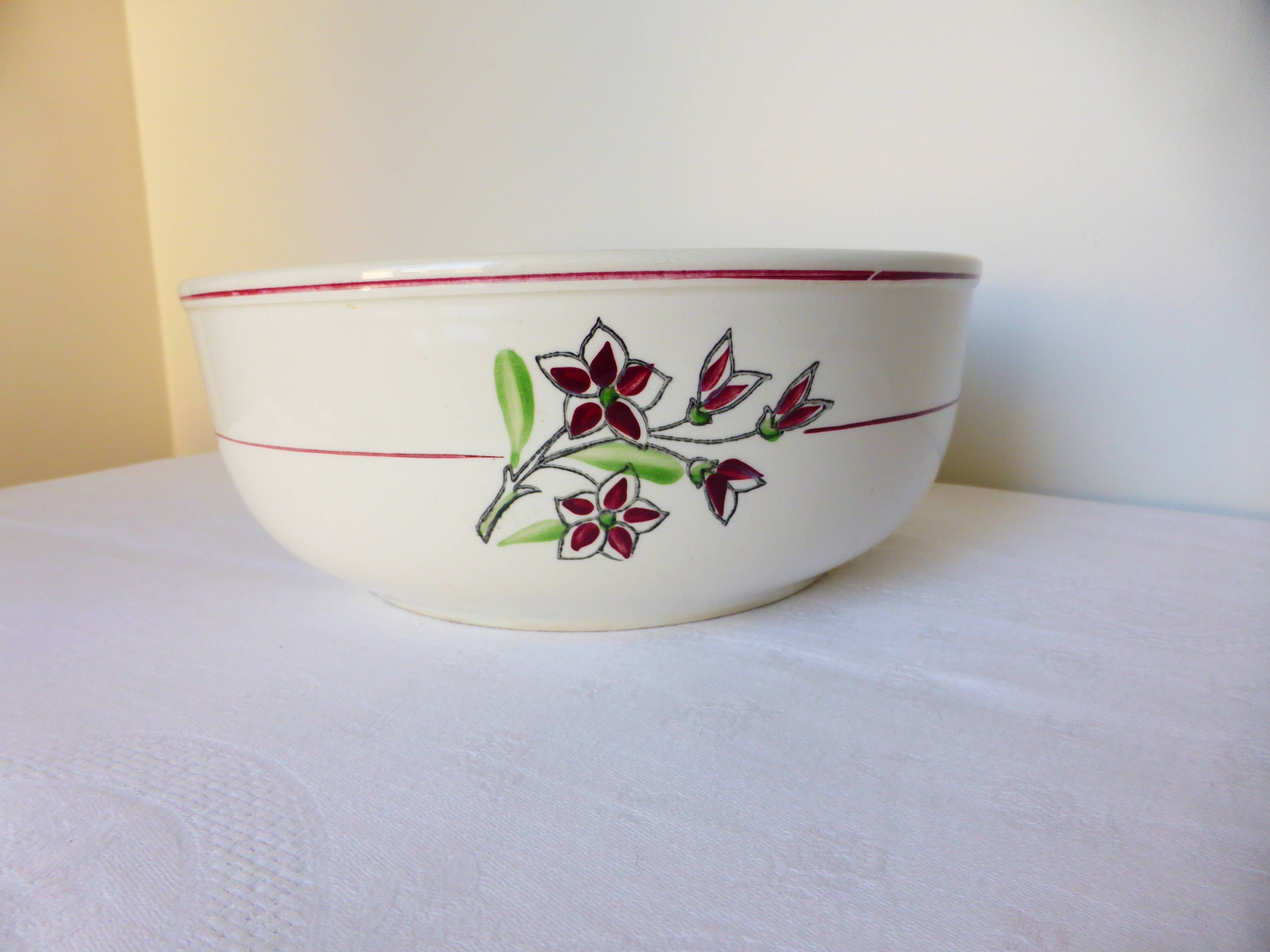 Saladier vintage en porcelaine des Salins 210697