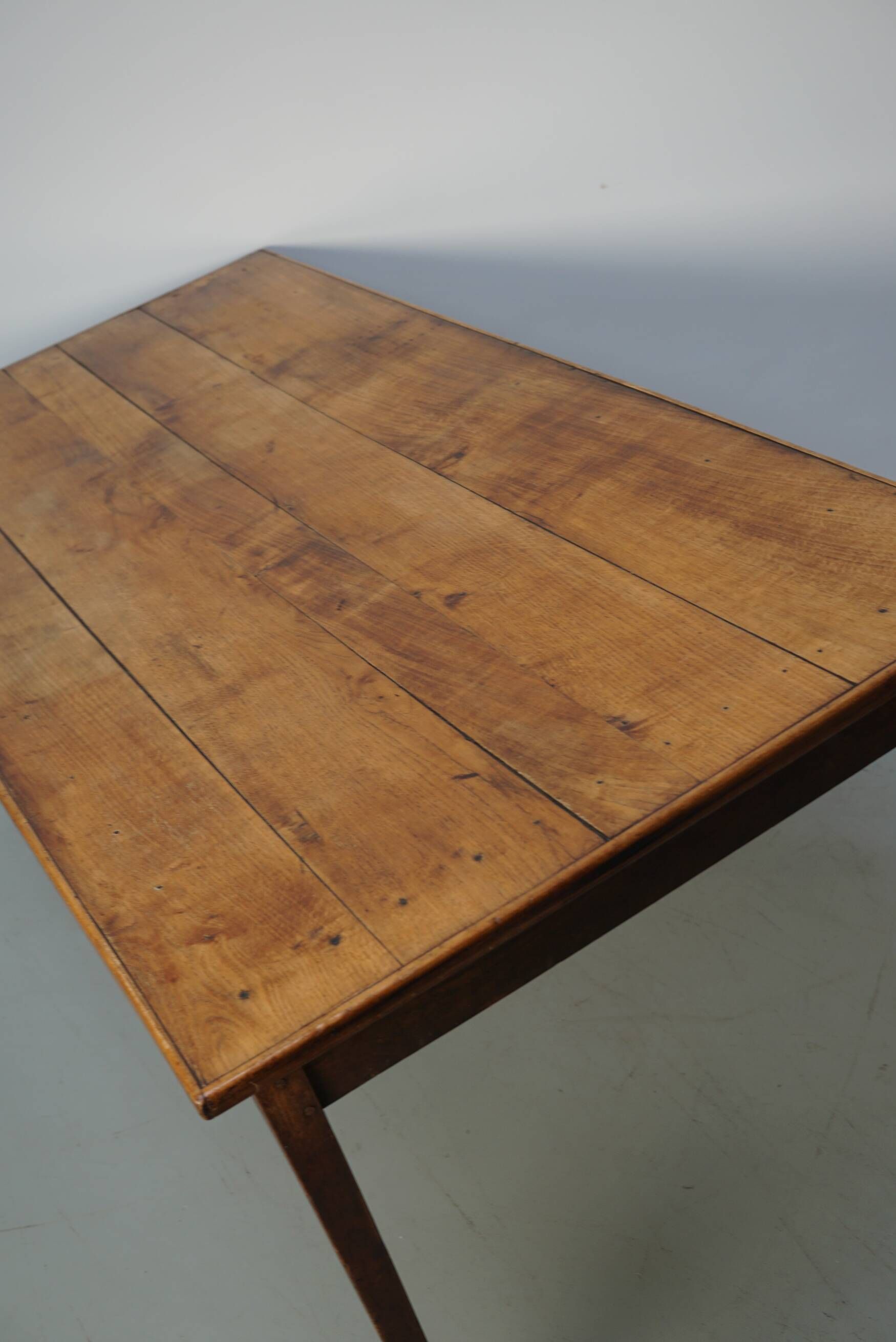 Rustic French Farmhouse Oak Dining Table from the Early 20th Century