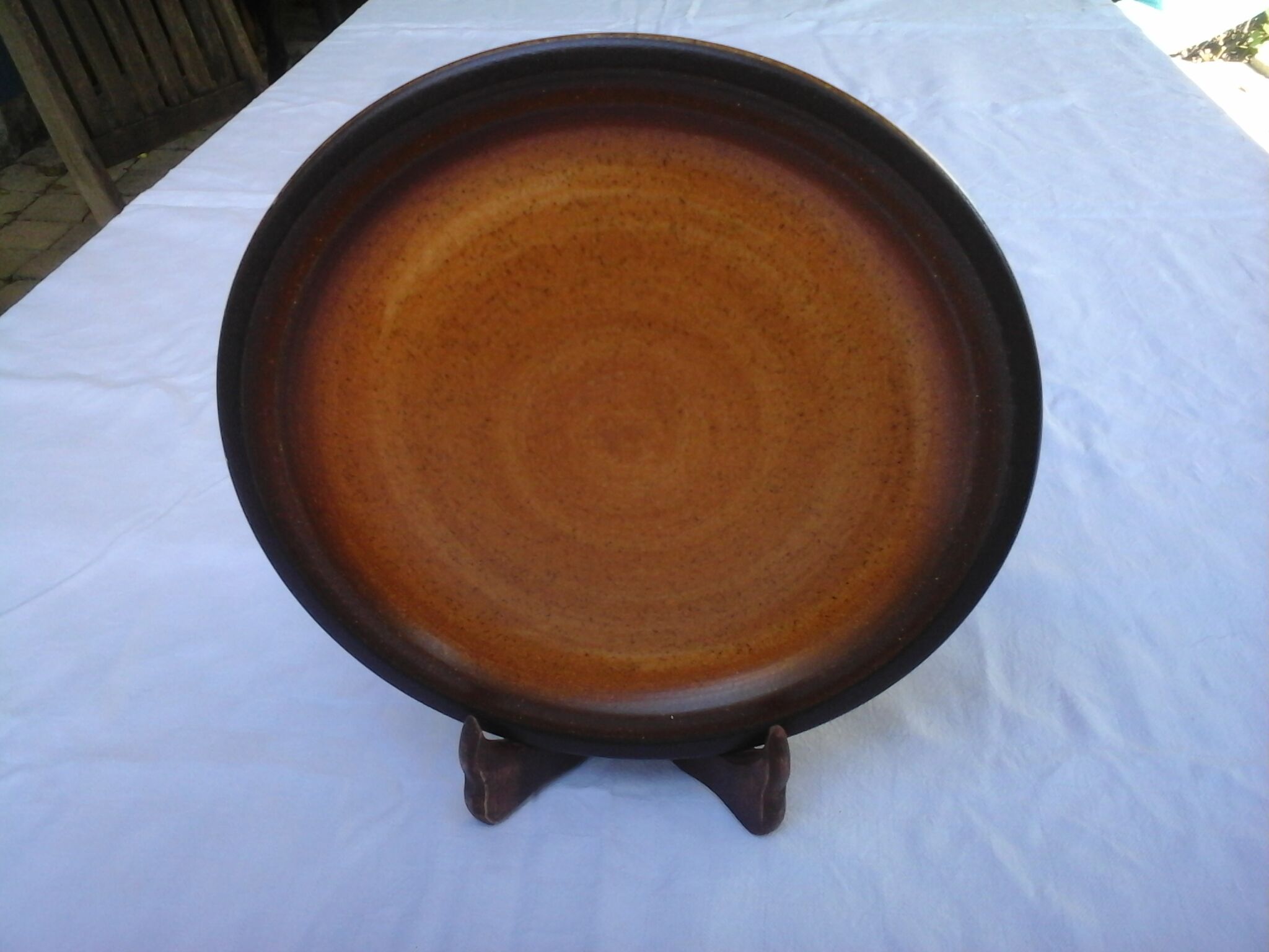 Set of 5 flat plates made of St Amand