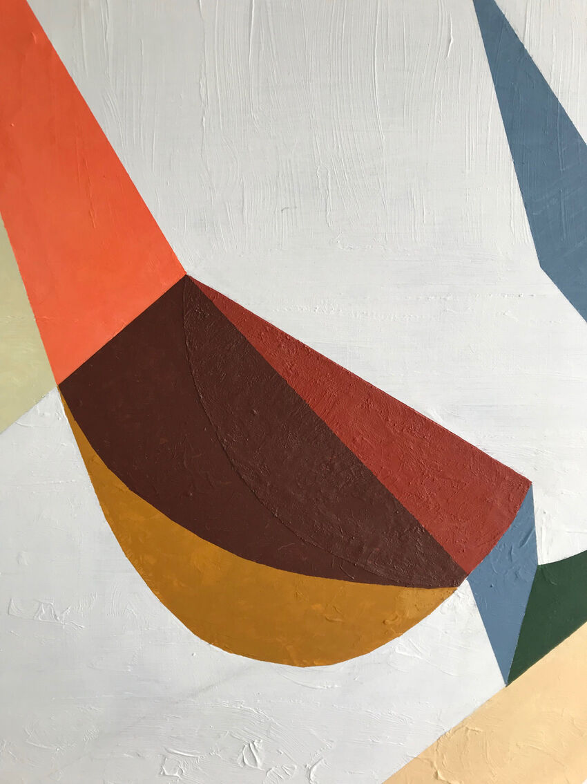 Contemporary abstract painting framed - oil on canvas - 85 x 65 cm