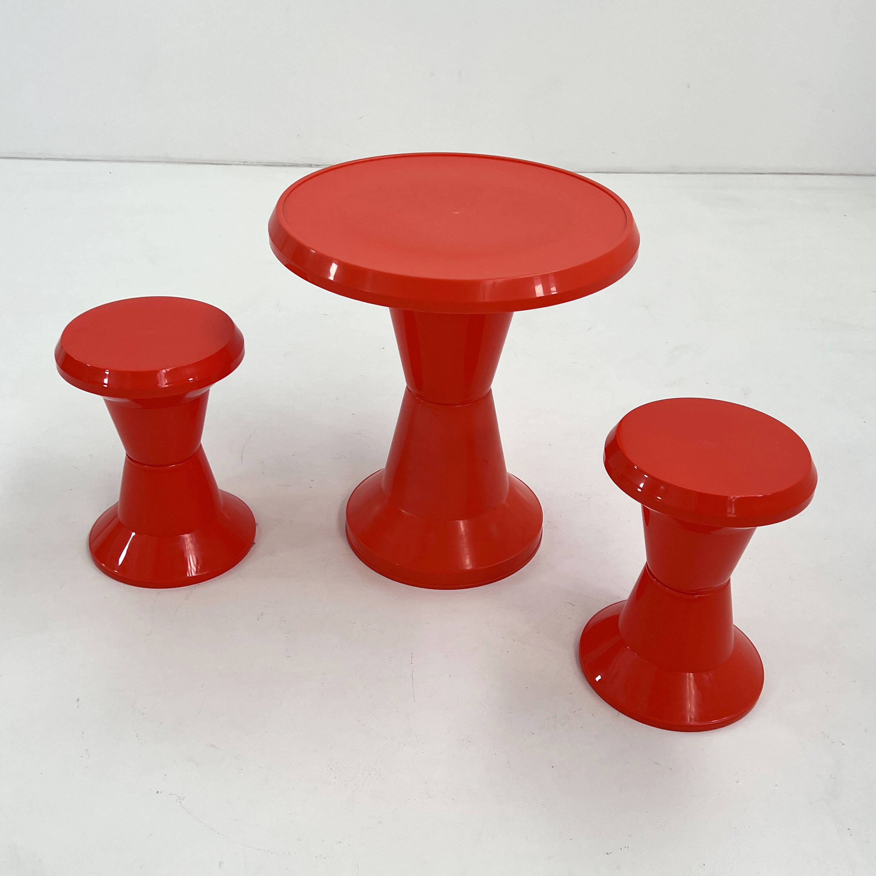 Taormina Orange Table by Giganplast, 1970