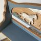 Vintage solid wood noah's ark shelf