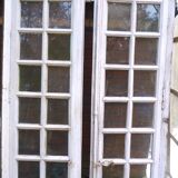 Pair of early 19th century white wood castle windows