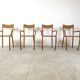 Chaises de salle à manger scandinaves vintage, lot de 4, 1960
