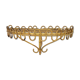 Half-moon rattan shelf and coat holder