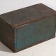 Small antique cobalt blue patinated chest (c.1920) #74