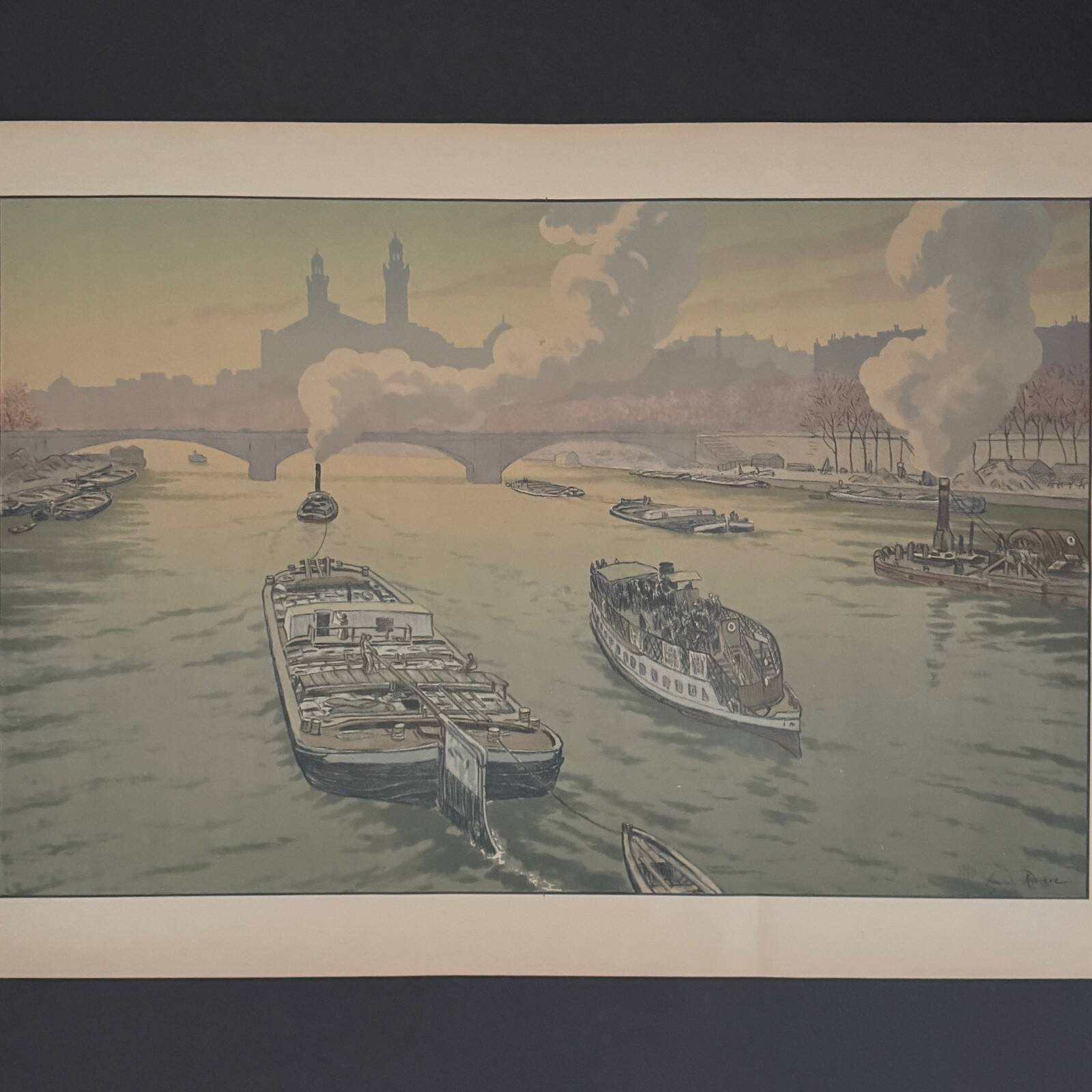 Lithograph by Henri Rivière Parisian Landscapes - The Trocadéro