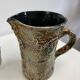 Fat lava ceramic vase and pitcher