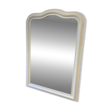 Louis Philippe mirror patinated in white by a lacquer artisan