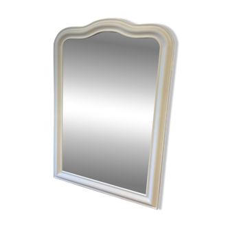 Louis Philippe mirror patinated in white by a lacquer artisan