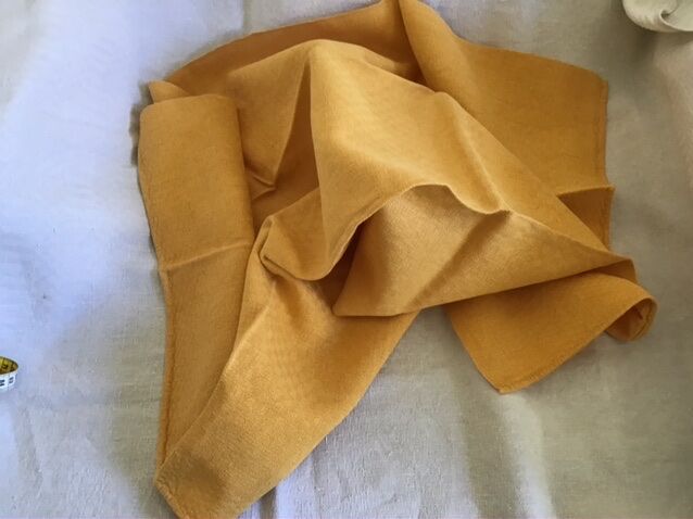 Yellow hemp tablecloth 65cmx100cm