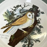 Portmeirion, English porcelain plate with owl decoration, 20th century