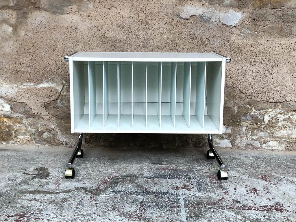Vintage vinyl storage furniture, circa 1968, made in France