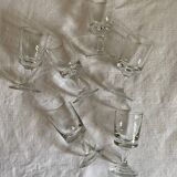 Ensemble de 6 verres à digestif en verre