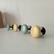 Set of 4 vintage coat hooks from the 1960s.