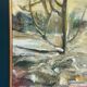 Original Oil on Canvas – “Path Between” – Signed – Vintage & Framed – 57 × 49 Cm (22.4" × 19.3")