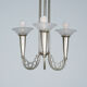 Art Deco chandelier circa 1930 in metal and glass