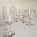 series of 5 early 20th crystal water glasses
