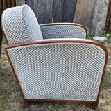 Duo de fauteuils club vintage