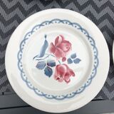 Set of 5 flat plates sarreguemines digoin cannes
