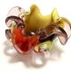 Large Polychrome Murano Glass Ashtray / Vide-Poche attr. to Toso, Italy