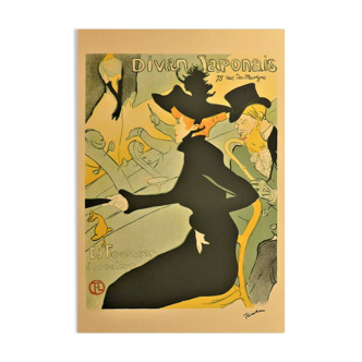 Toulouse-lautrec henri (d'après) le divan japonais, 1982. lithographie sur papier arches