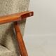 Scandinavian armchair and footrest granola beige concluded by H.Lis 300-190