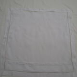 Pair of old cushions cover in thin white canvas, monogrammed