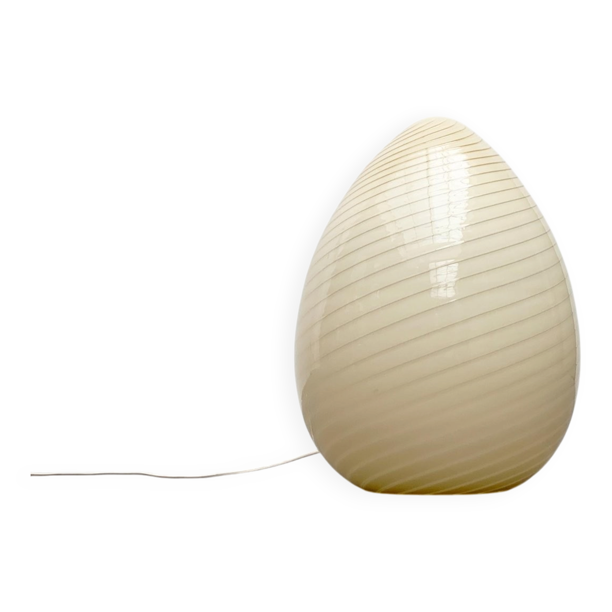 Vintage Murano glass egg floor lamp whirlpool by Vetri Murano