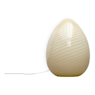 Vintage Murano glass egg floor lamp whirlpool by Vetri Murano