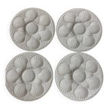 4 Longchamp oyster plates