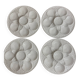 4 Longchamp oyster plates