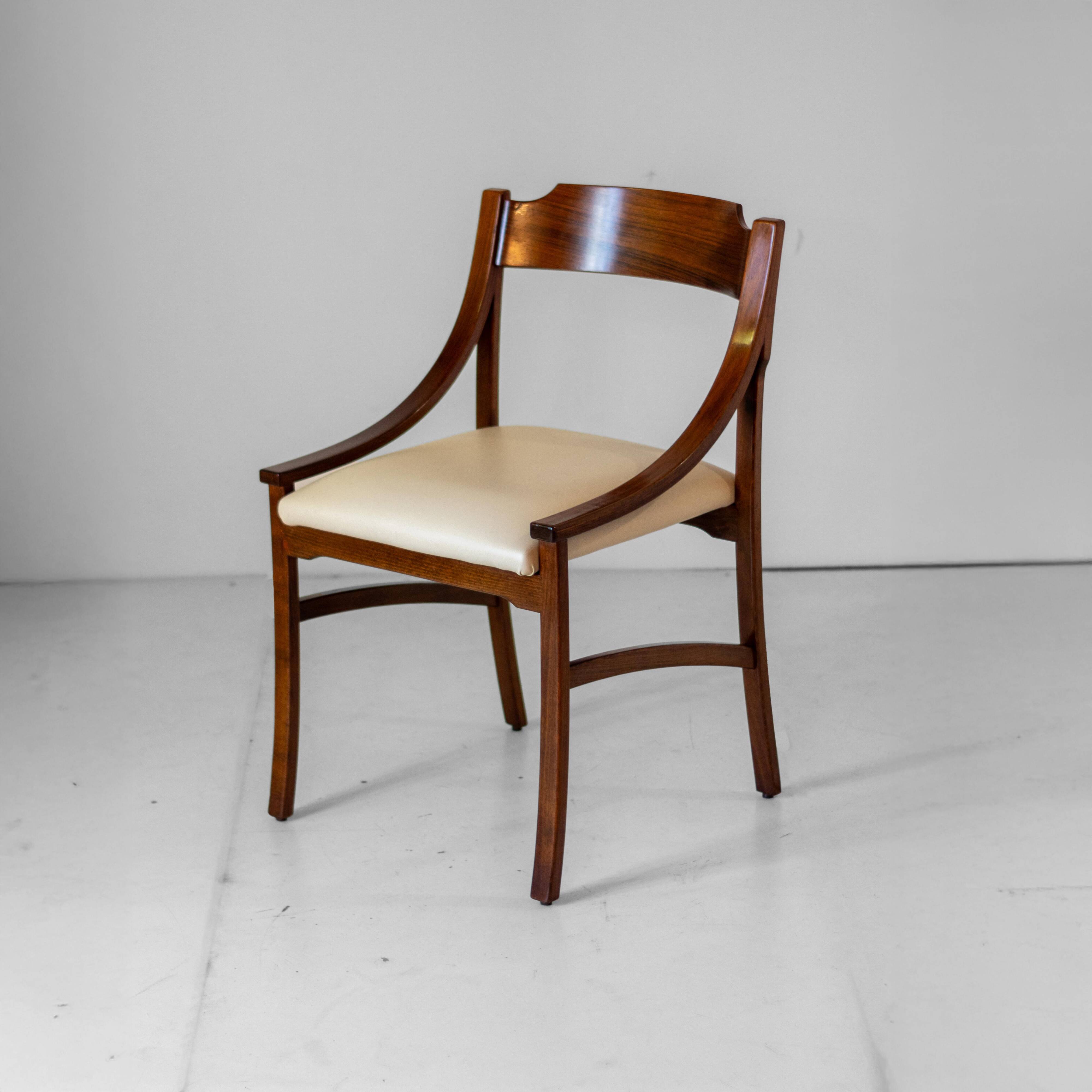 Mid-Century Modern Cavatorta Wood Dining Chairs, Italy 1960s