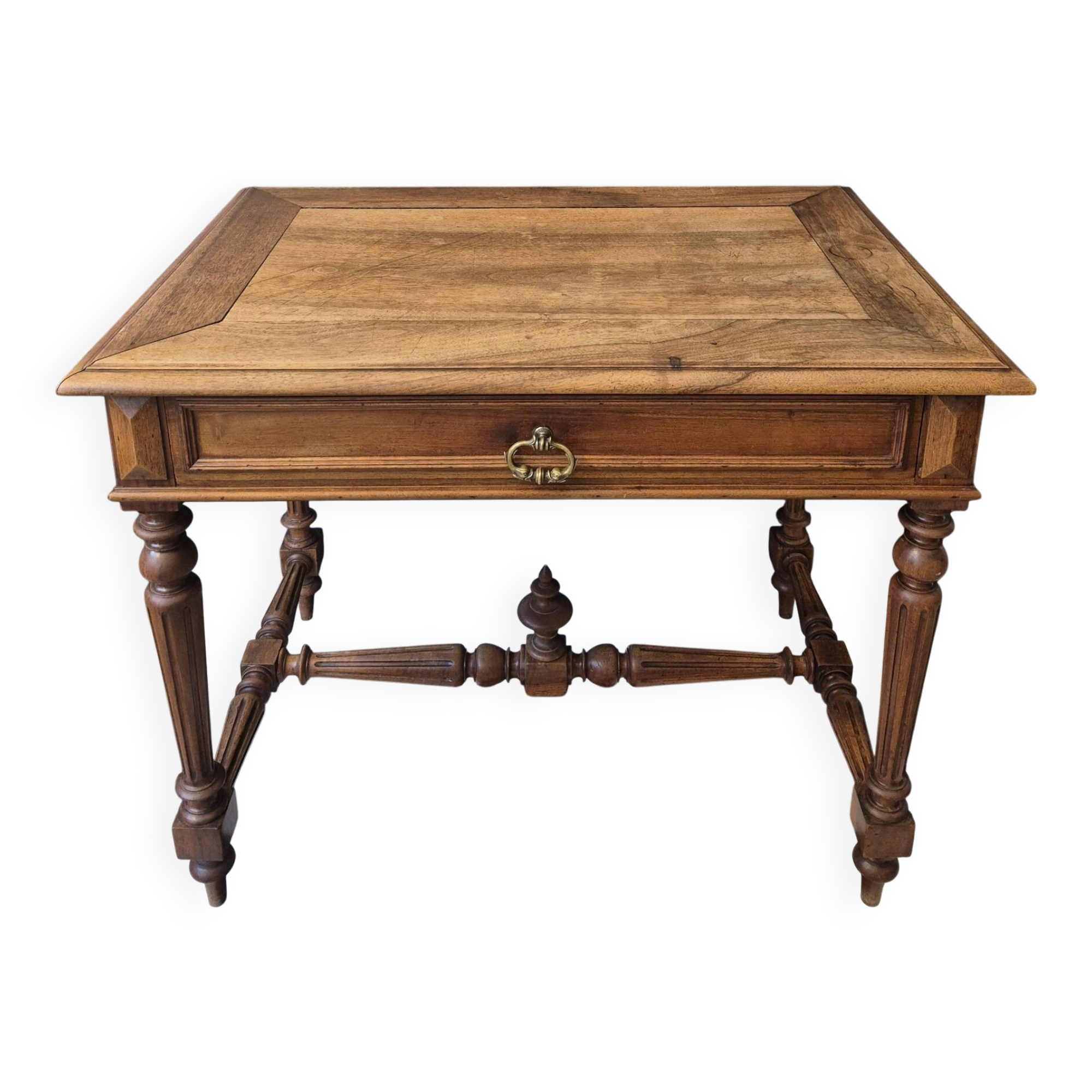 Ancienne table à écrire d'appoint bureau en bois massif 