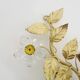 Vintage Italian gold wall sconce with glass flowers, 1970s