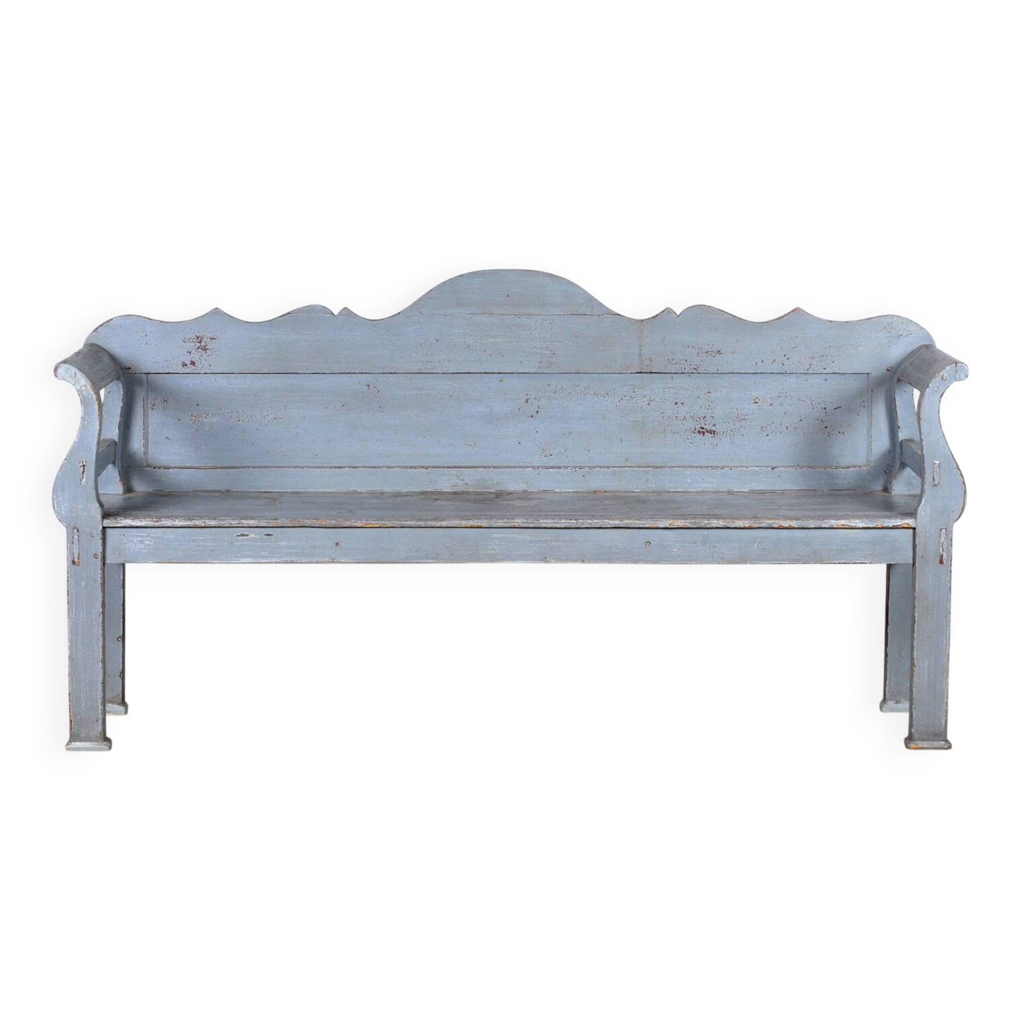 Antique Hungarian pine bench, circa 1900