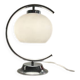 Glass and metal designer lamp