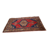Handmade blue and red rug