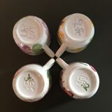 Lot of 4 flowery cups