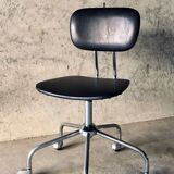1950s/60s Chrome and Faux Leather Office Chair