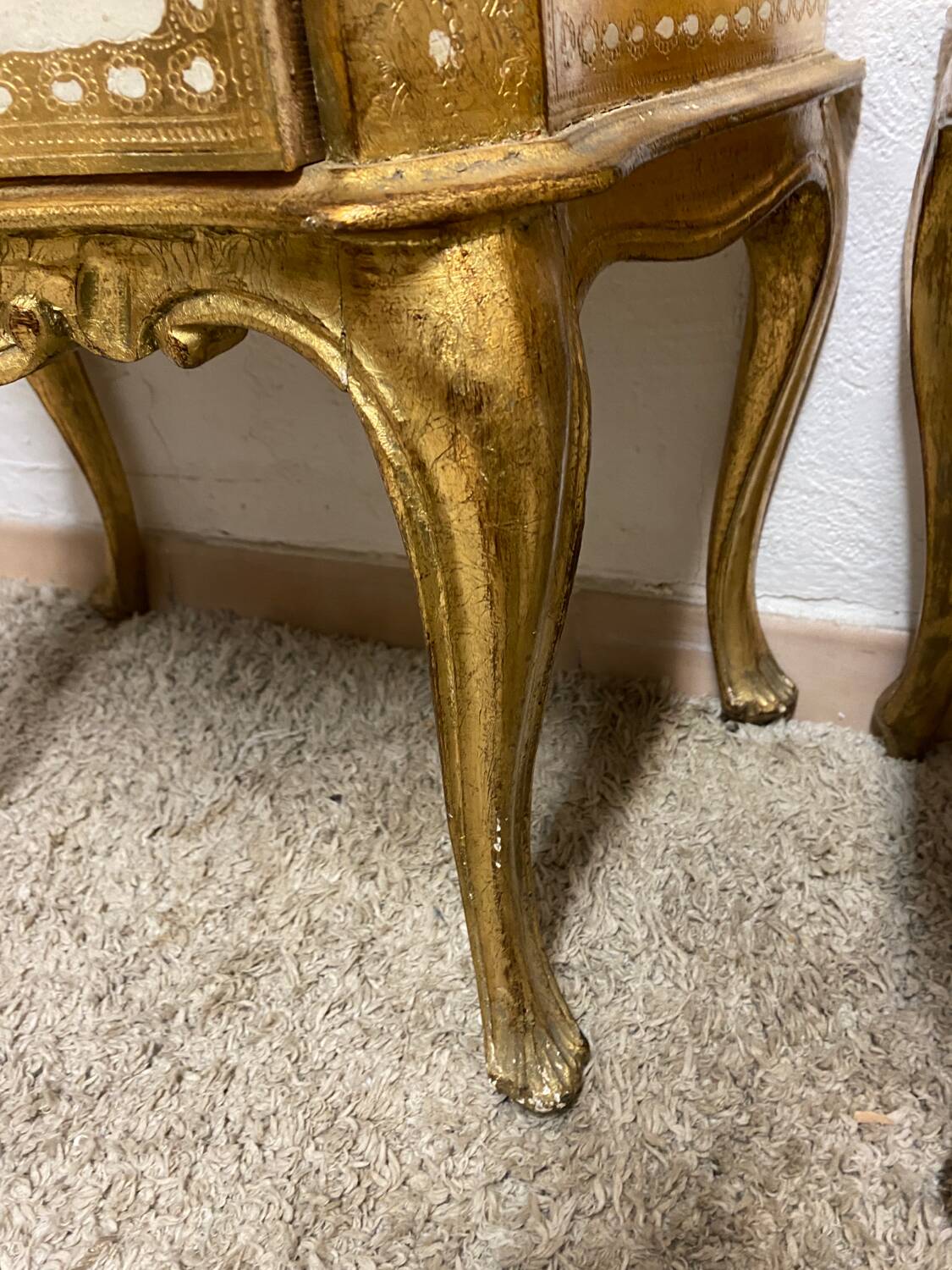 Pair of Italian Florentine bedside tables