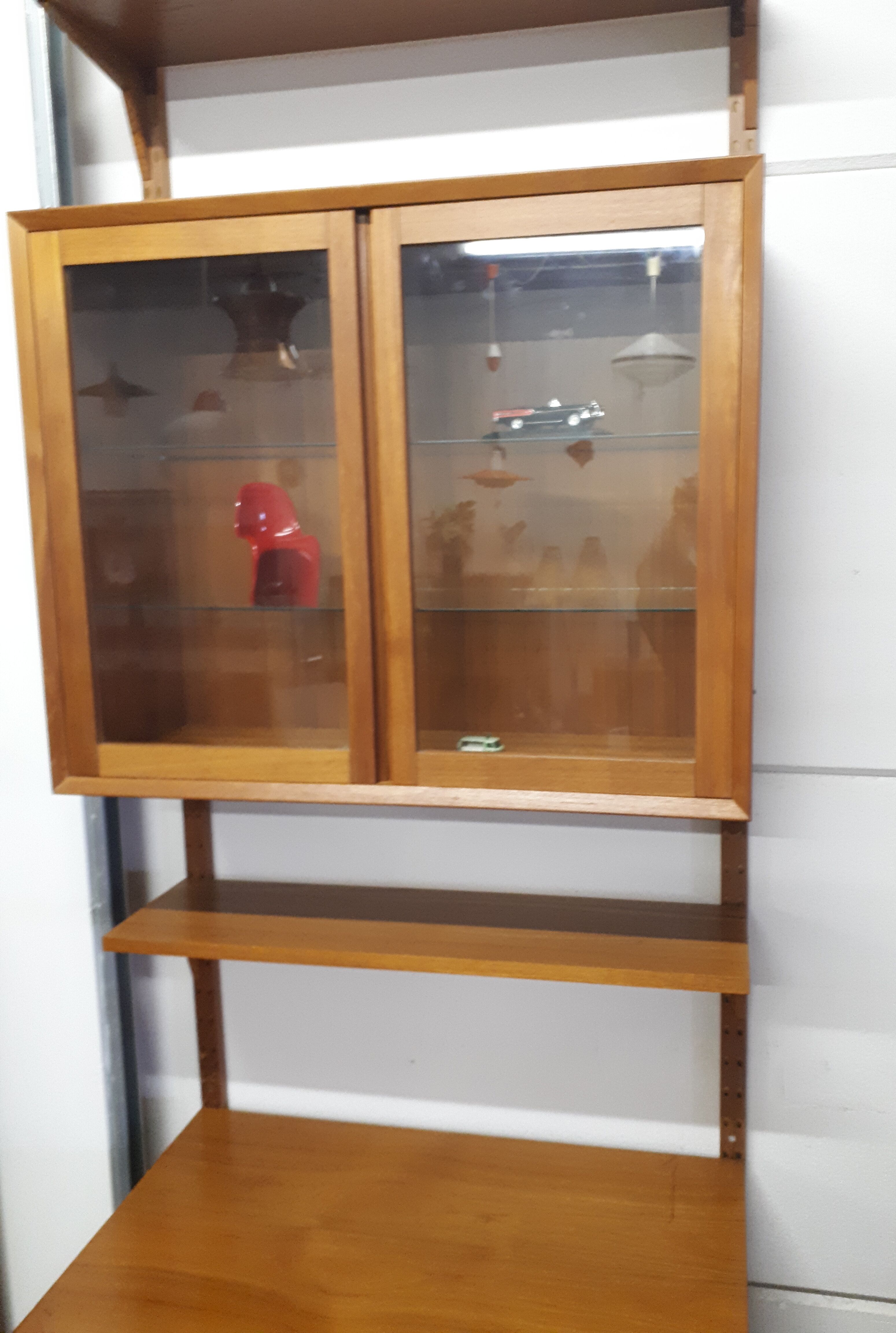 Poul Cadovius wall unit, with showcase, Cado Denmark 1960s