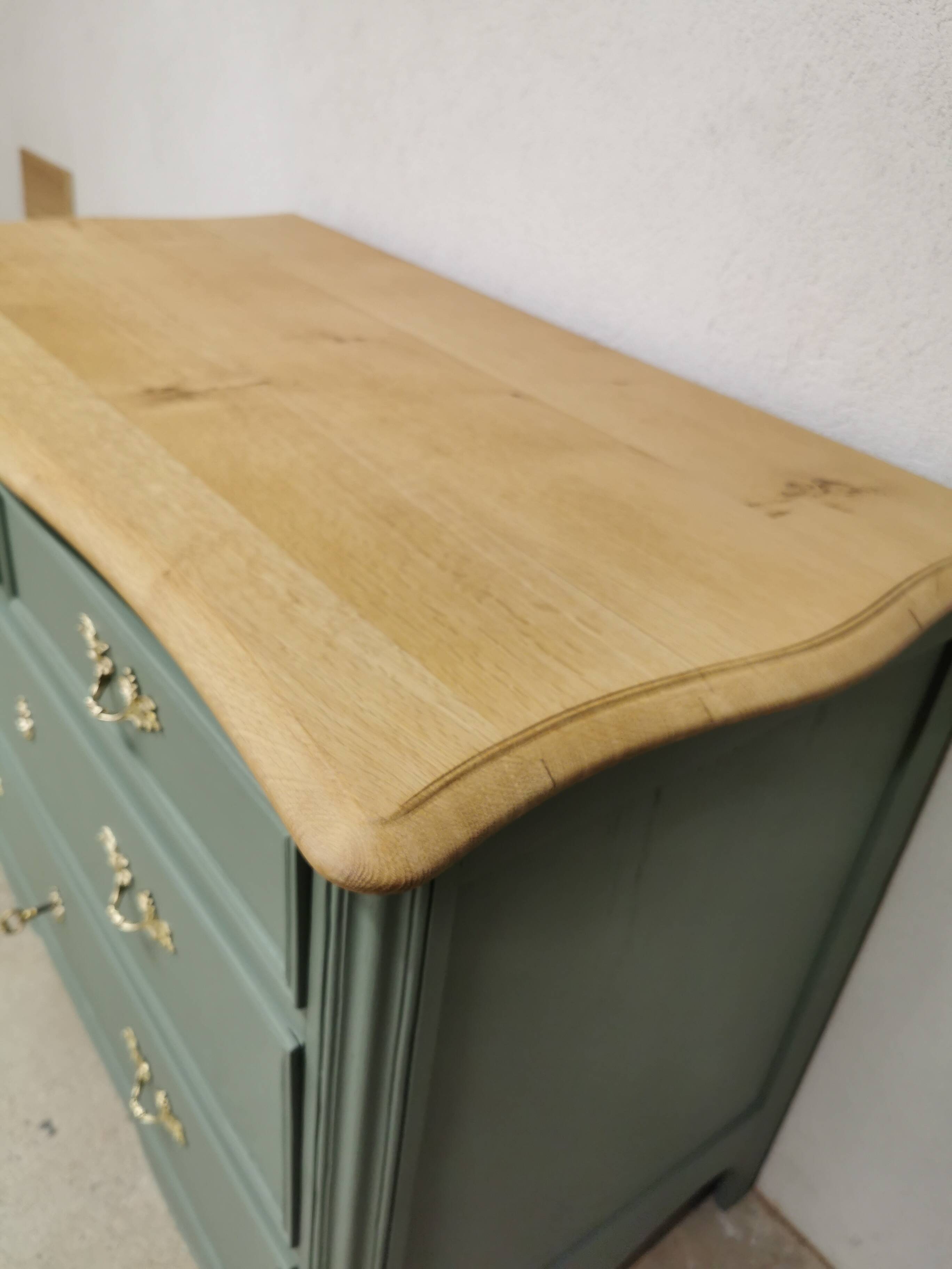Vintage oak commode, renovated