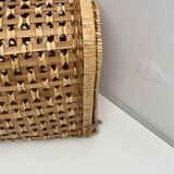 Cage Cat carrier basket in wicker/rattan, vintage
