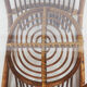 Rattan and glass coffee table