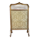 Antique Louis XV style fire screen, in carved and gilded wood, in need of restoration
