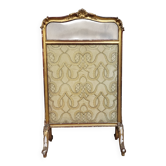 Antique Louis XV style fire screen, in carved and gilded wood, in need of restoration